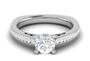 Jewelove™ Rings J VS / Women's Band only 0.70 cts Solitaire Diamond Shank Platinum Ring JL PT RC CU 171