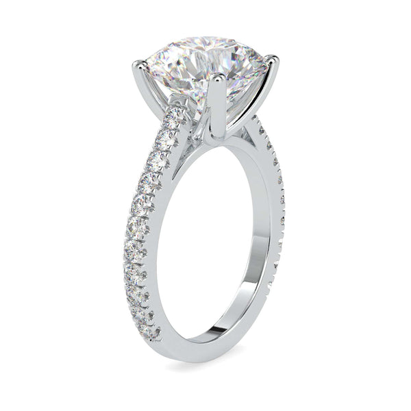 Jewelove™ Rings Women's Band only / VS J 0.70 cts. Solitaire Platinum Diamond Shank Engagement Ring JL PT 0159
