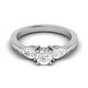 Jewelove™ Rings J VS / Women's Band only 0.70 cts Solitaire with Pear Cut Diamond Accents Platinum Ring JL PT R3 RD 104