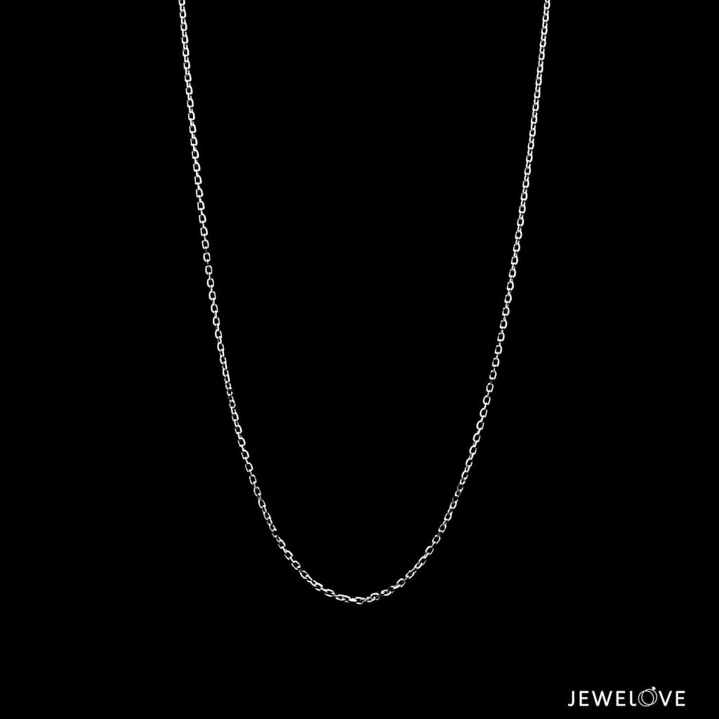 Jewelove™ Chains 0.75mm Platinum Cable Chain for Women JL PT CH 1215-A