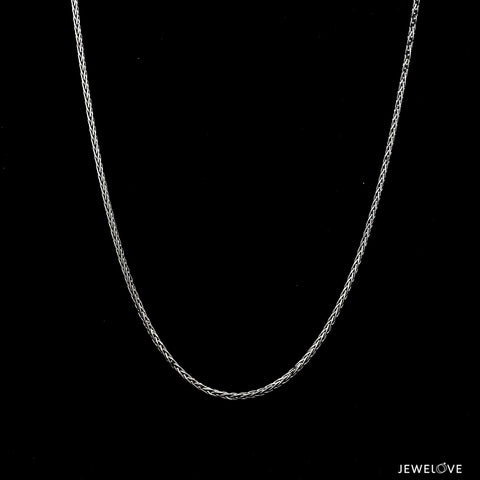 0.8mm Japanese Platinum Wheat Chain for Women JL PT CH 1220-C