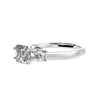Jewelove™ Rings I VS / Women's Band only 1.00 Carat Princess Cut Solitaire Diamond Accents Platinum Ring JL PT 1230-C