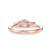Jewelove™ Rings Women's Band only / VS J 1.00 Carat Solitaire Diamond Accents 18K Rose Gold Ring JL AU 1229R-C