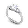 Jewelove™ Rings J VS / Women's Band only 1.00 Carat Solitaire Pear Diamonds Accents Platinum Ring JL PT R3 RD 124
