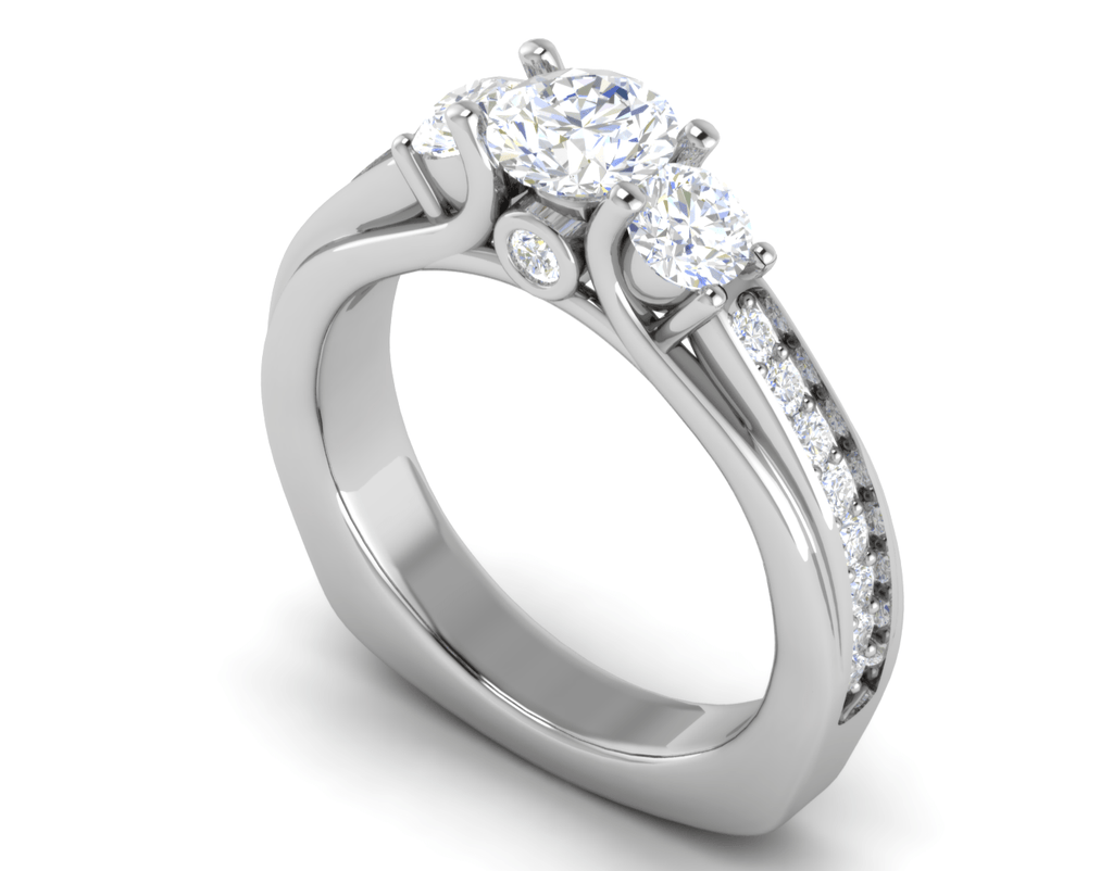 Jewelove™ Rings J VS / Women's Band only 1.00 cts. Pointer Platinum Solitaire Ring JL PT R3 RD 144