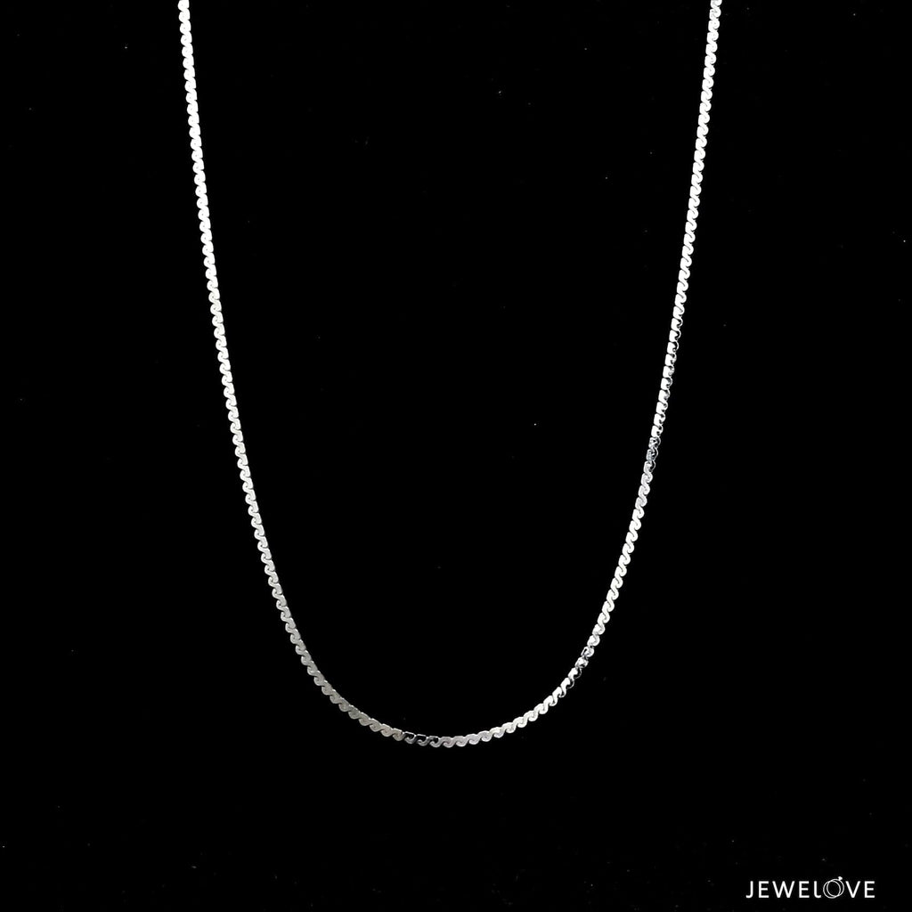 Jewelove™ Chains 18 inches 1.25mm Designer Japanese Platinum Chain for ...