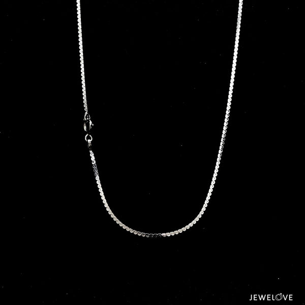 Jewelove™ Chains 18 inches 1.25mm Designer Japanese Platinum Chain for Women JL PT CH 1123-A