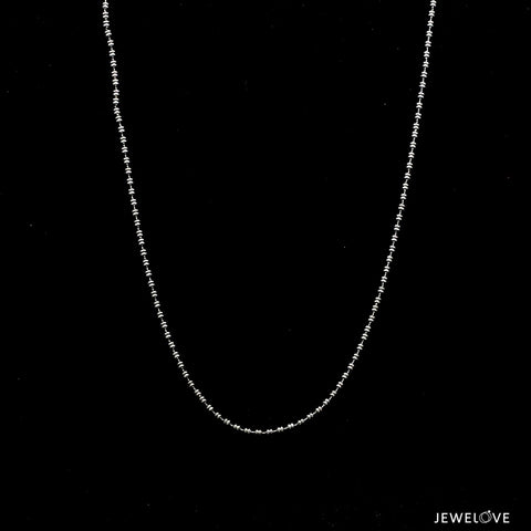 1.5mm Japanese Platinum Double Balls Chain JL PT CH 1117