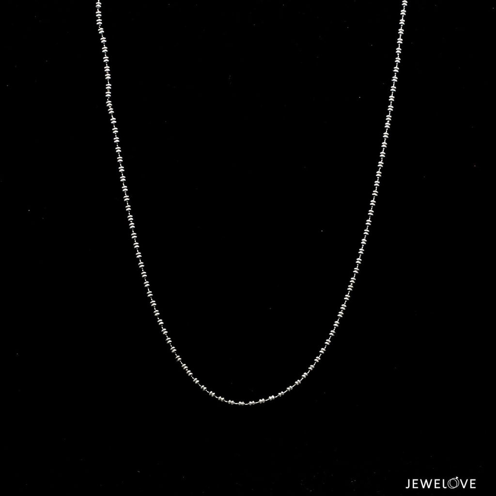 Jewelove™ Chains 1.25mm Designer Platinum Balls Chain JL PT CH 1117