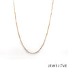 Jewelove™ Chains 20 inches 1.25mm Japanese Rose Gold Box Chain with Platinum Roller Links  for Women JL PT CH 1261