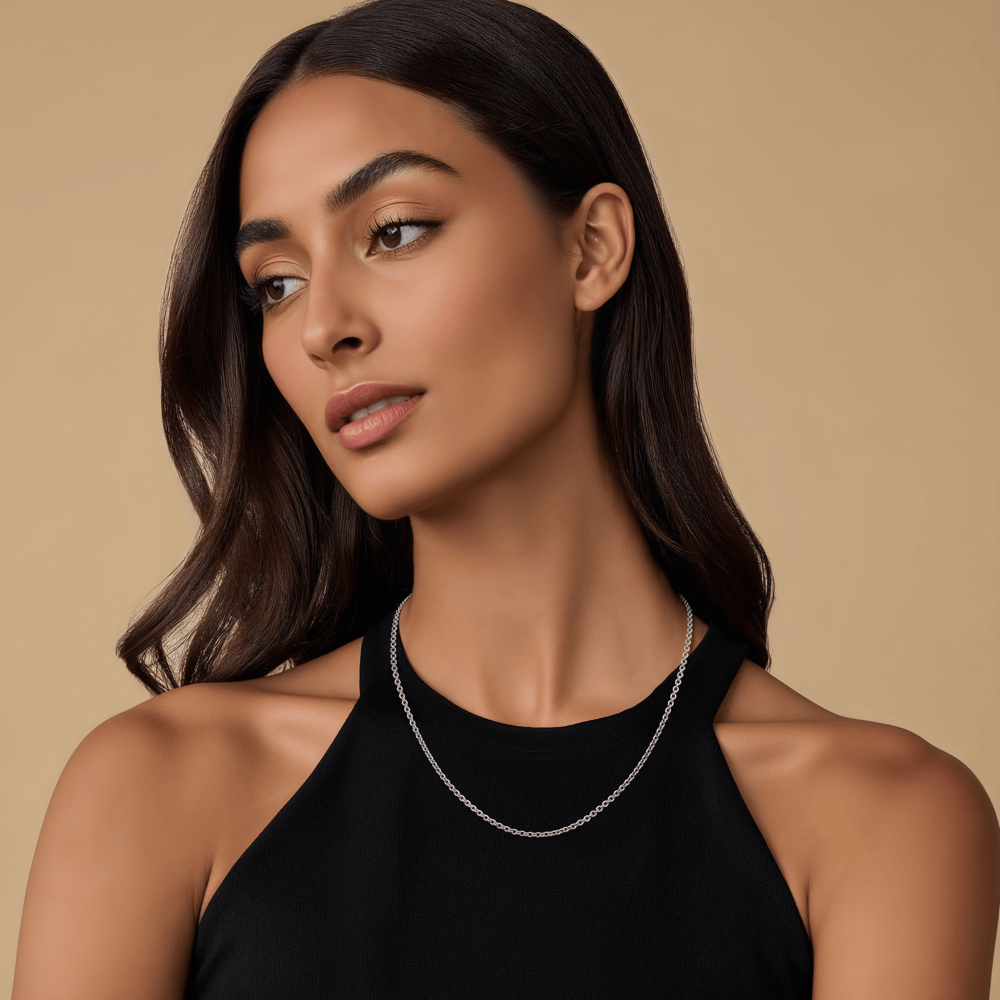 Jewelove™ Chains 1.25mm Japanese Thin Platinum Cable Chain SJ PTO 704-A