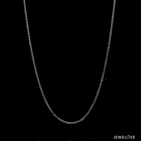 1.25mm Platinum Figaro Chain for Women JL PT CH 1445