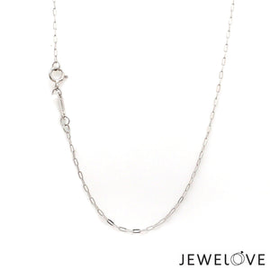 Jewelove™ Chains 1.25mm Thin Rectangular Links Platinum Chain JL PT CH 1115-A