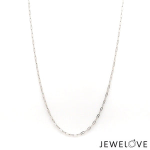 Jewelove™ Chains 1.25mm Thin Rectangular Links Platinum Chain JL PT CH 1115-A