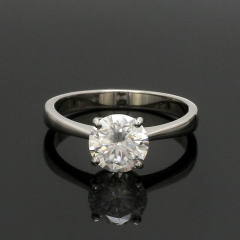 1.50 cts. Customised Platinum Ring with Moissanite