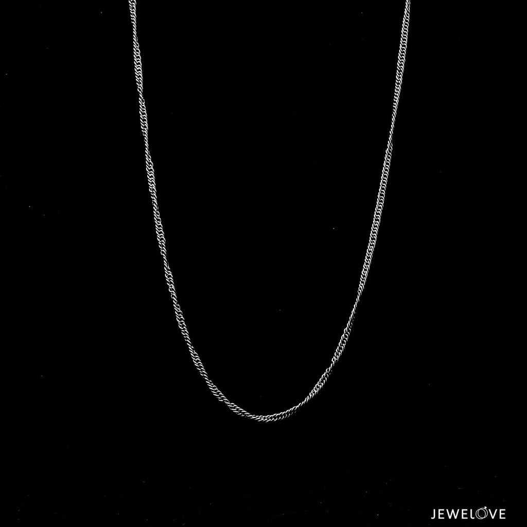 Jewelove™ Chains 18 inches 1.5mm Japanese Thin Platinum Chain for Women JL PT CH 1132-A
