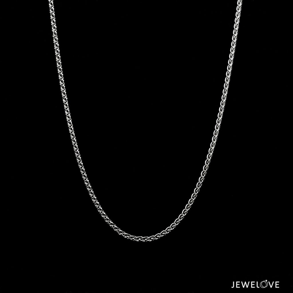 Jewelove™ Chains 1.5mm Platinum Wheat Chain for Unisex JL PT CH 1298