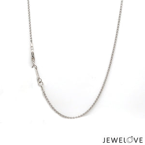 Jewelove™ Chains 1.5mm Platinum Wheat Chain for Unisex JL PT CH 1298