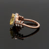Jewelove™ Rings 1.75cts. Yellow Sapphire 18K Rose Gold Diamond Ring for Women JL AU 1356R
