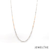 Jewelove™ Chains 1.75mm Japanese Platinum Rose  Gold Links Chain for Women JL PT CH 1258