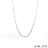 Jewelove™ Chains 1.75mm Japanese Platinum Rose Gold Links Chain for Women JL PT CH 1259