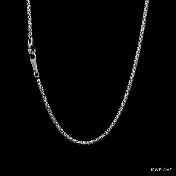 Jewelove™ Chains 18 inches 1.75mm PopCorn Japanese Platinum Chain JL PT CH 1004-A