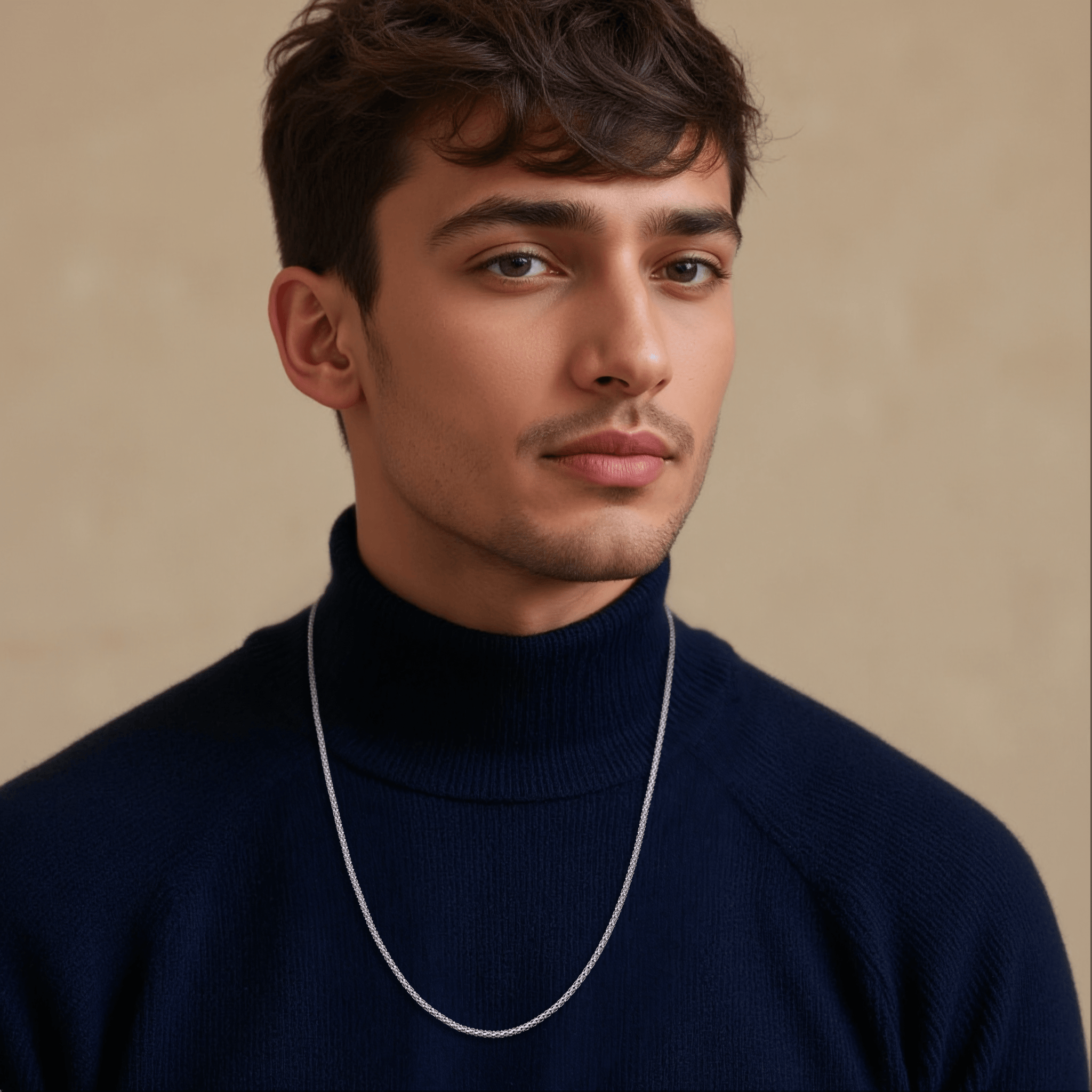 Jewelove™ Chains 45 cm 1.75mm PopCorn Japanese Platinum Chain JL PT CH 1004-A