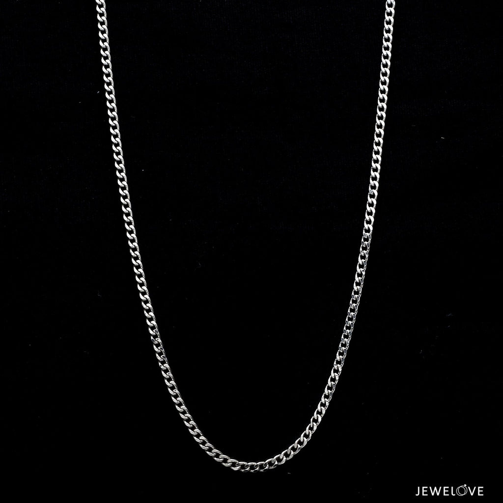 Jewelove™ Chains 1.8mm Platinum Curb Chain Uni-sex JL PT CH 982