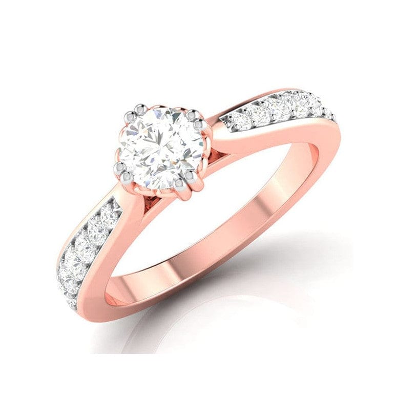 Jewelove™ Rings Women's Band only / VS J 1-Carat 18K Rose Gold Solitaire Ring JL AU G 107R-C