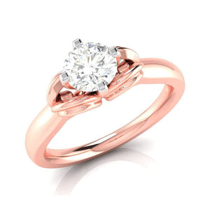 1-Carat 18K Solitaire Rose Gold Ring JL AU G 114R-C