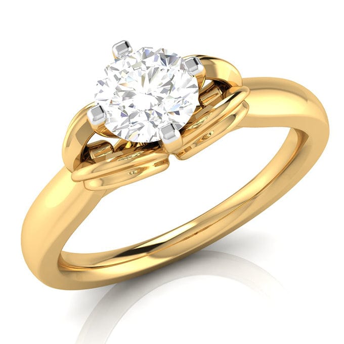 Jewelove™ Rings Women's Band only / VS J 1-Carat 18K Yellow Gold Solitaire Ring JL AU G 114Y-C