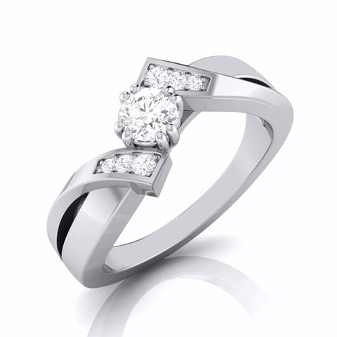 1-Carat Designer Platinum Diamond Engagement Ring JL PT G 104-D