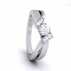 Jewelove™ Rings Women's Band only / VS J 1-Carat Designer Platinum Diamond Engagement Ring JL PT G 104-D