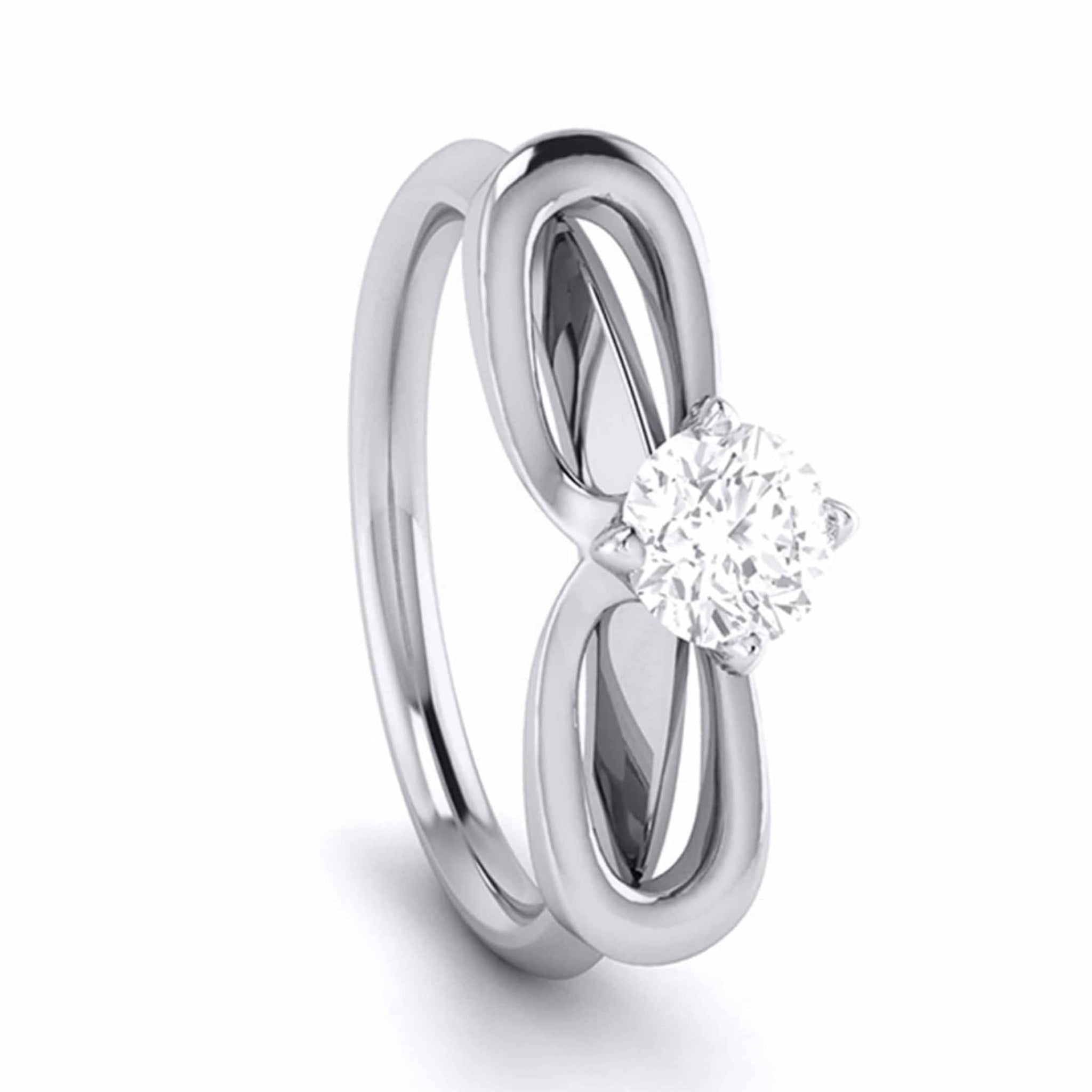 Jewelove™ Rings J VS / Women's Band only 1-Carat Designer Platinum Solitaire Engagement Ring for Women JL PT G 112-D