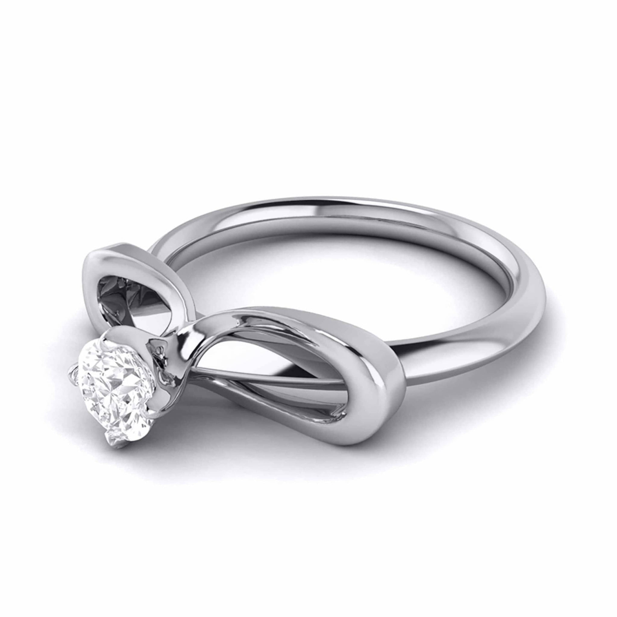 Jewelove™ Rings J VS / Women's Band only 1-Carat Designer Platinum Solitaire Engagement Ring for Women JL PT G 112-D