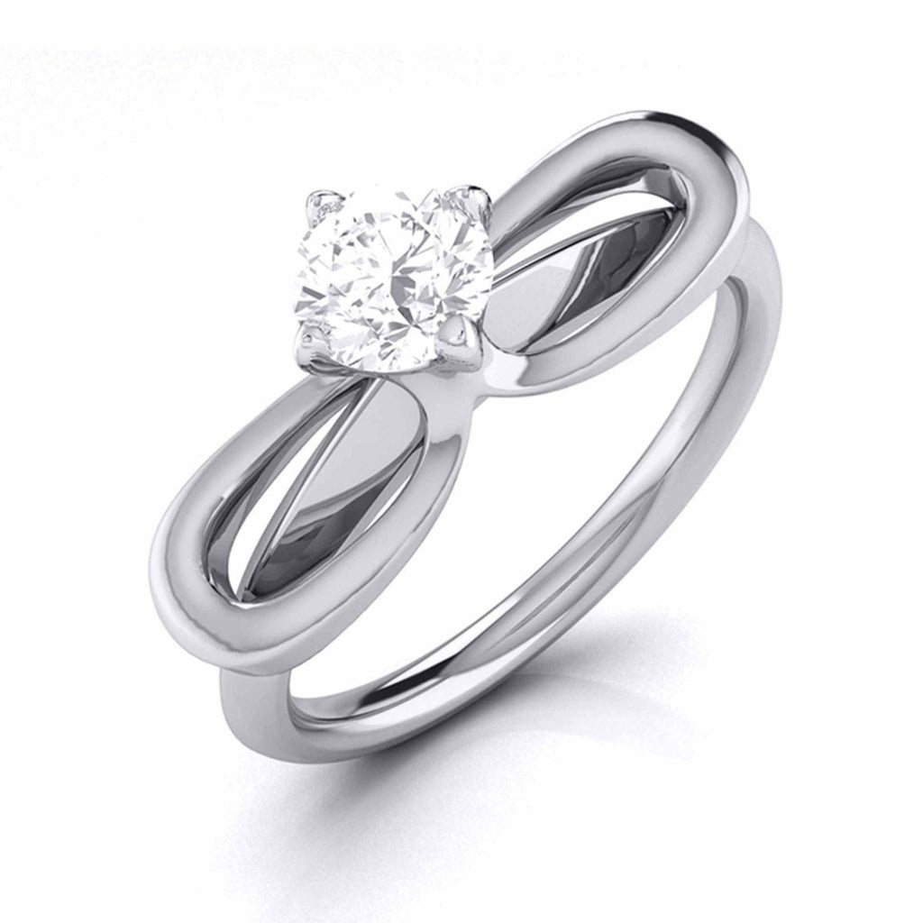 Jewelove™ Rings J VS / Women's Band only 1-Carat Designer Platinum Solitaire Engagement Ring for Women JL PT G 112-D