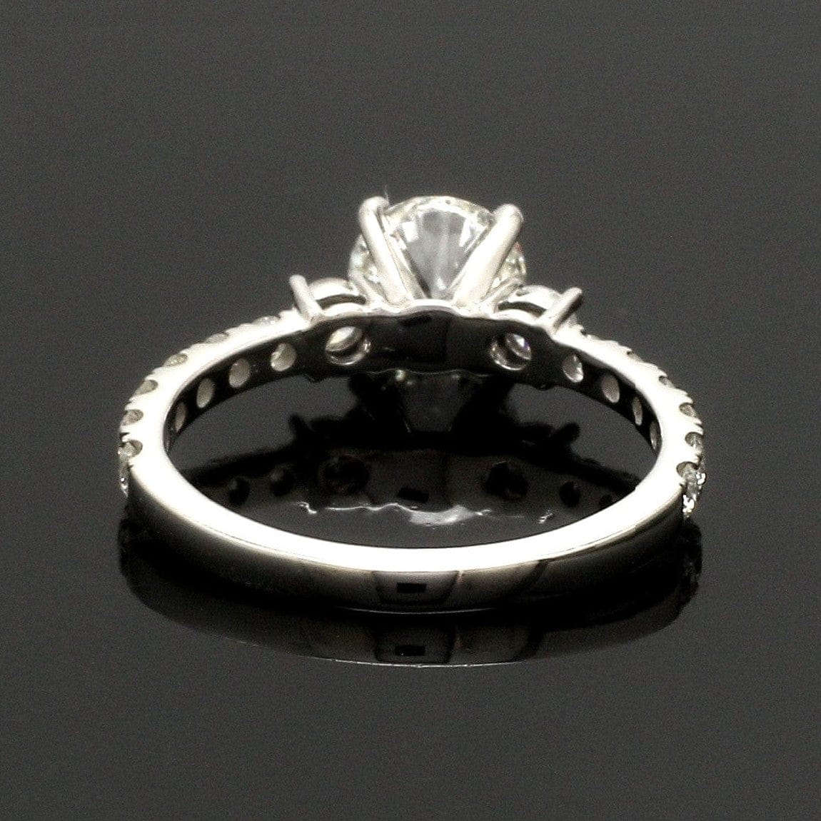 Jewelove™ Rings J VS / Women's Band only 1-Carat Platinum Solitaire Engagement Ring with Diamond Accents JL PT 327-B