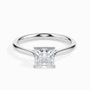 Jewelove™ Rings Women's Band only / VS J 1 Carat Princess cut Diamond Solitaire Platinum Ring JL PT 19002-C