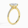 Jewelove™ Rings Women's Band only / VS I 1-Carat Princess Cut Solitaire Diamond Shank 18K Yellow Gold Ring JL AU 19012Y-C
