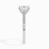 Jewelove™ Rings I VS / Women's Band only 1-Carat Princess Cut Solitaire Diamond Shank Platinum Ring JL PT 19012-C