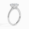 Jewelove™ Rings I VS / Women's Band only 1-Carat Princess Cut Solitaire Diamond Shank Platinum Ring JL PT 19012-C