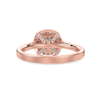 Jewelove™ Rings Women's Band only / VS I 1-Carat Princess Cut Solitaire Halo Diamond Shank 18K Rose Gold Ring JL AU 1331R-C