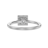 Jewelove™ Rings I VS / Women's Band only 1-Carat Princess Cut Solitaire Halo Diamond Shank Platinum Ring JL PT 1293-C
