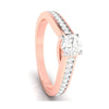Jewelove™ Rings Women's Band only / VS J 1-Carat Solitaire 18K Rose Gold Diamond Shank Ring JL AU G 120R-C
