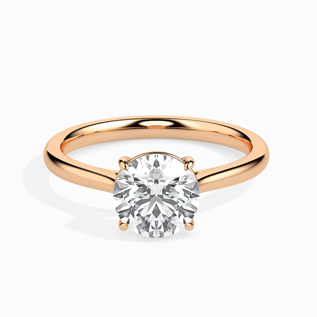 Jewelove™ Rings Women's Band only / VS J 1-Carat Solitaire 18K Rose Gold Ring for Women JL AU 19001R-C