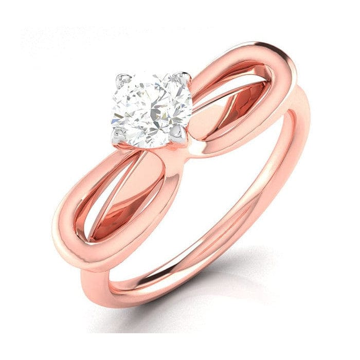 Jewelove™ Rings Women 's Band only / J VS 1-Carat Solitaire 18K Rose Gold Ring JL AU G 112R-C