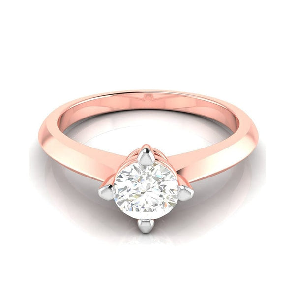 Jewelove™ Rings Women's Band only / VS J 1-Carat Solitaire 18K Rose ...