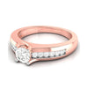 Jewelove™ Rings Women's Band only / VS J 1-Carat Solitaire 18K Rose Gold Ring with Diamond Accents JL AU G 119R-C
