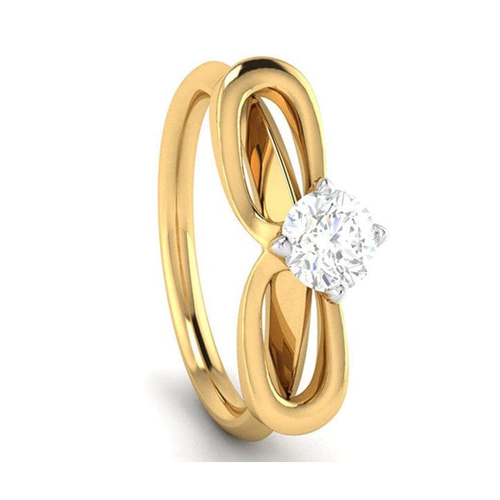 Jewelove™ Rings Women 's Band only / J VS 1-Carat Solitaire 18K Yellow Gold Ring JL AU G 112Y-C