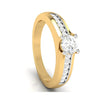 Jewelove™ Rings Women's Band only / VS J 1-Carat Solitaire 18K Yellow Gold Ring with Diamond Accents JL AU G 119Y-C